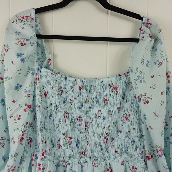 Bar III Womens Floral Smocked Romantic Dress Large - Picture 5 of 12
